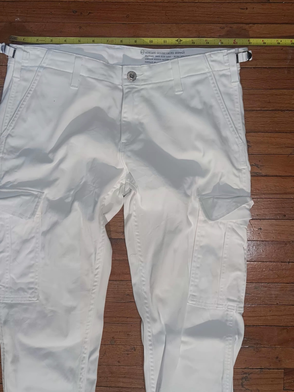 Ag Adriano Goldschmied White Slim Cargo Pants - Picture 2 of 7